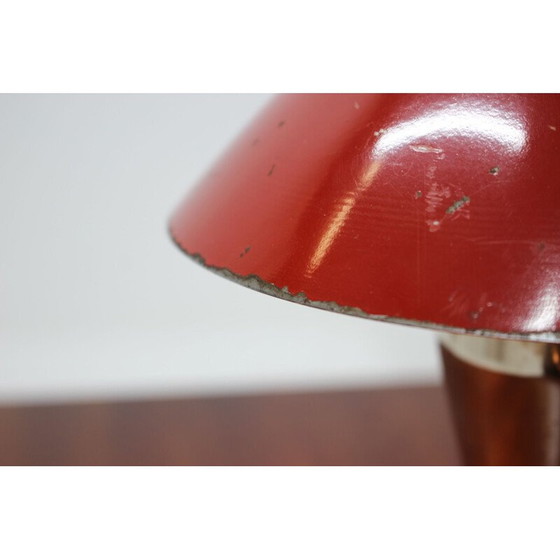 Image 1 of Alte rote Bauhaus-Tischlampe, Tschechoslowakei 1930