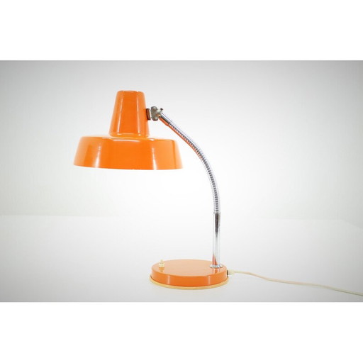 Vintage verstellbare orange Tischlampe, Tschechoslowakei 1970er