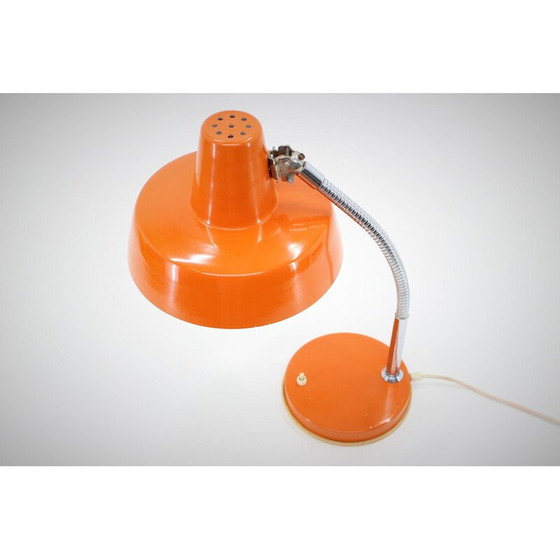 Image 1 of Vintage verstellbare orange Tischlampe, Tschechoslowakei 1970er