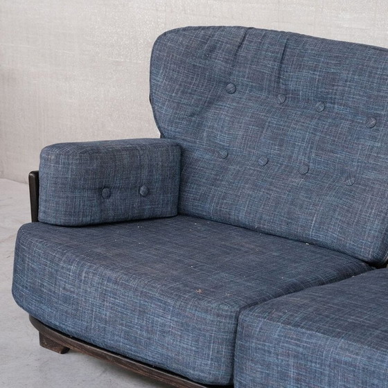 Image 1 of Eichenholzsofa "Denis" aus der Mitte des Jahrhunderts von Guillerme et Chamrbon, Frankreich 1960er Jahre