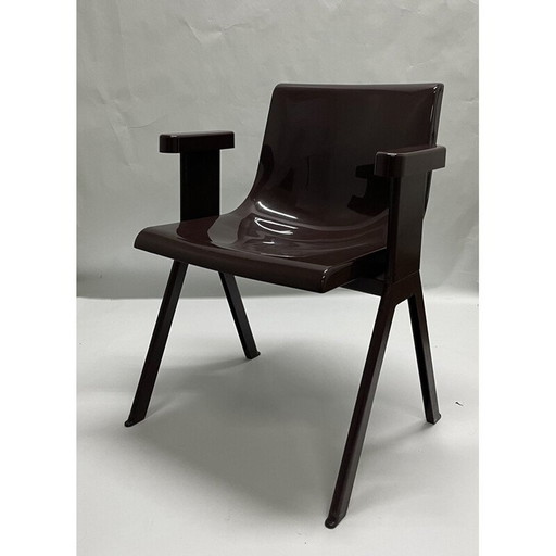 Brauner Vintage-Sessel von Ettore Sottsass für Olivetti Synthesis, 1970er Jahre