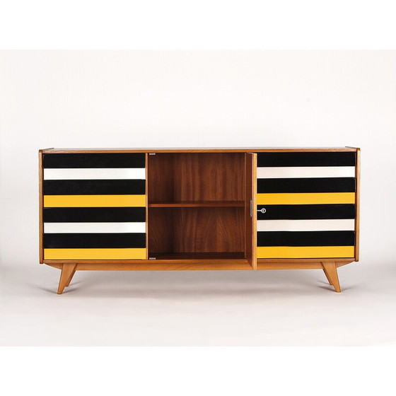 Image 1 of Vintage U 460 Sideboard mit Holzschubladen von Jiri Jiroutek für Interier Praha, Tschechoslowakei 1960er Jahre