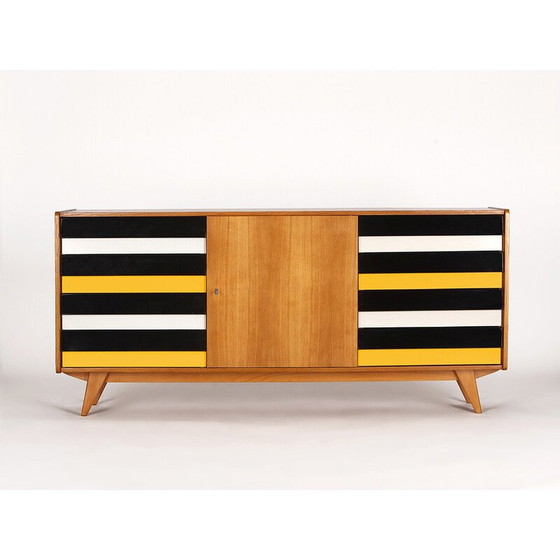 Image 1 of Vintage U 460 Sideboard mit Holzschubladen von Jiri Jiroutek für Interier Praha, Tschechoslowakei 1960er Jahre