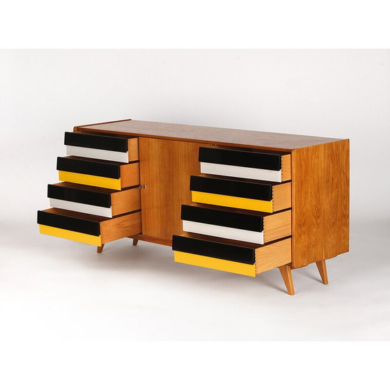 Image 1 of Vintage U 460 Sideboard mit Holzschubladen von Jiri Jiroutek für Interier Praha, Tschechoslowakei 1960er Jahre