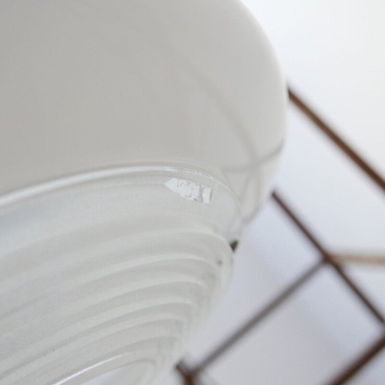 Image 1 of Zweifarbige Opalglasaufhängung, Holophan, Frankreich 1950