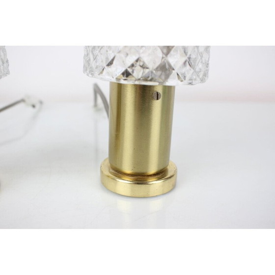 Image 1 of Paar goldene Tischlampen von Kamenický Šenov für Preciosa, Tschechoslowakei 1970