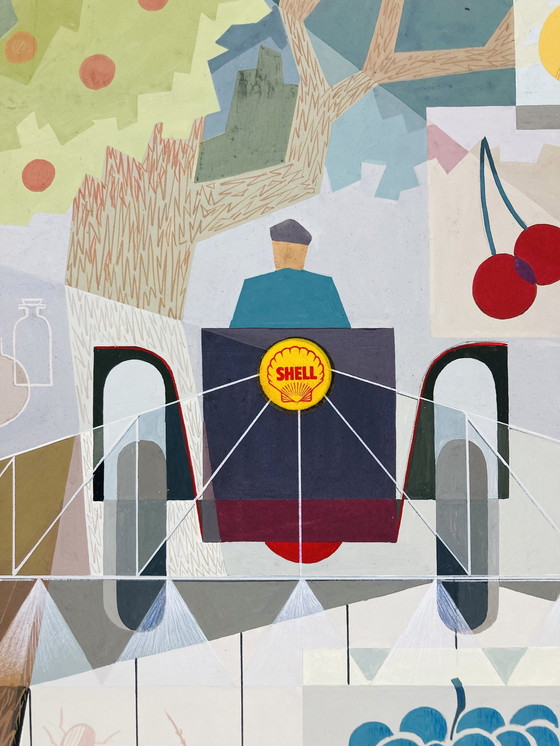 Image 1 of Wim Still - Vintage Gouache Original - Muschel