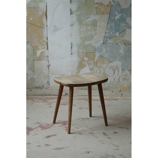 Eichenholzhocker "palle" von Yngve Ekström, Schweden 1950