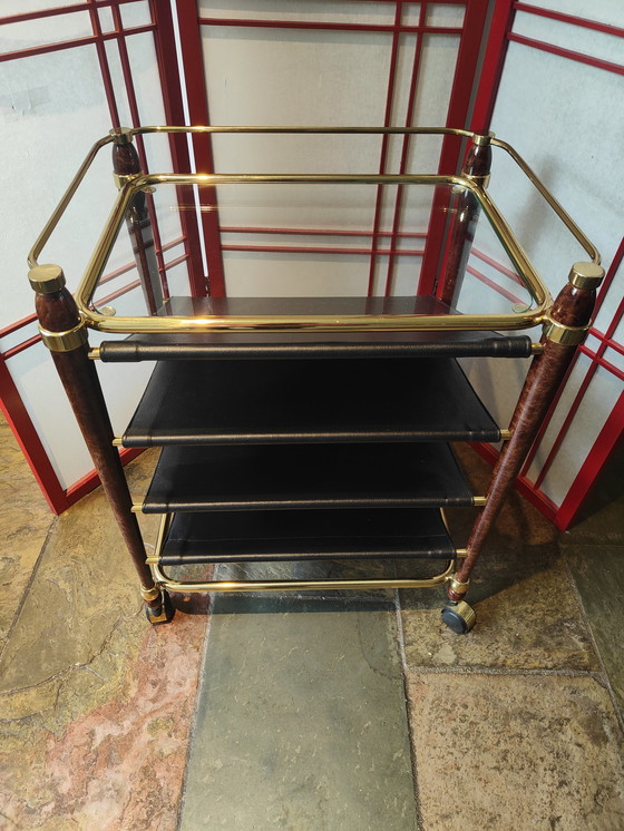 Image 1 of Vintage Beistelltisch Lesetablett Messing