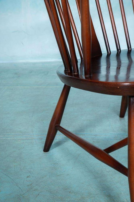 Image 1 of Ercol Kaminsimsessel Modell 472 1960er Jahre Buche