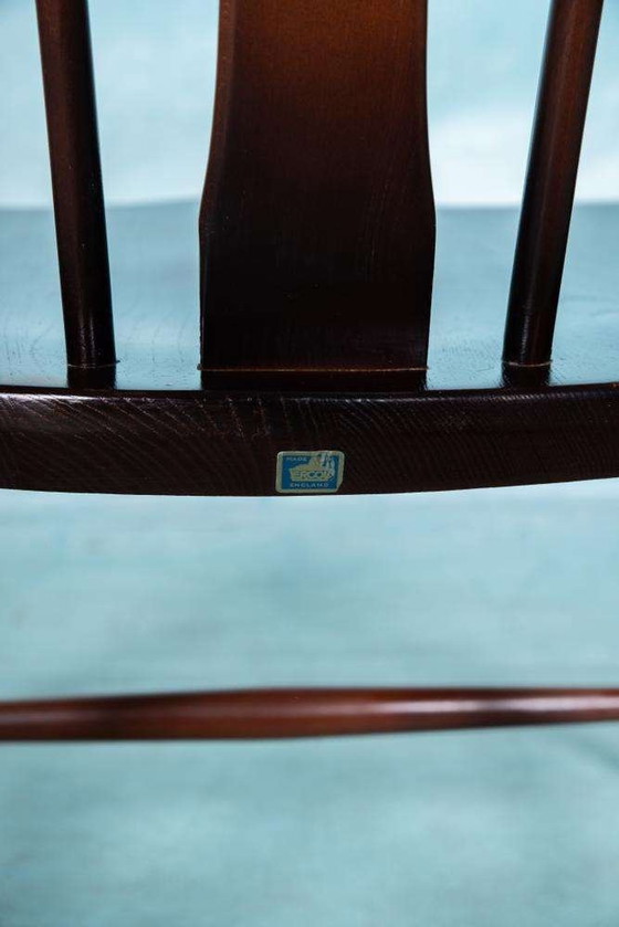 Image 1 of Ercol Kaminsimsessel Modell 472 1960er Jahre Buche