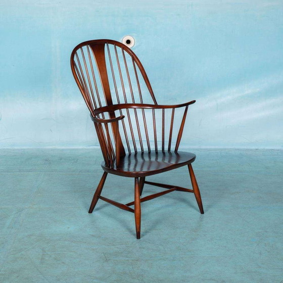 Image 1 of Ercol Kaminsimsessel Modell 472 1960er Jahre Buche