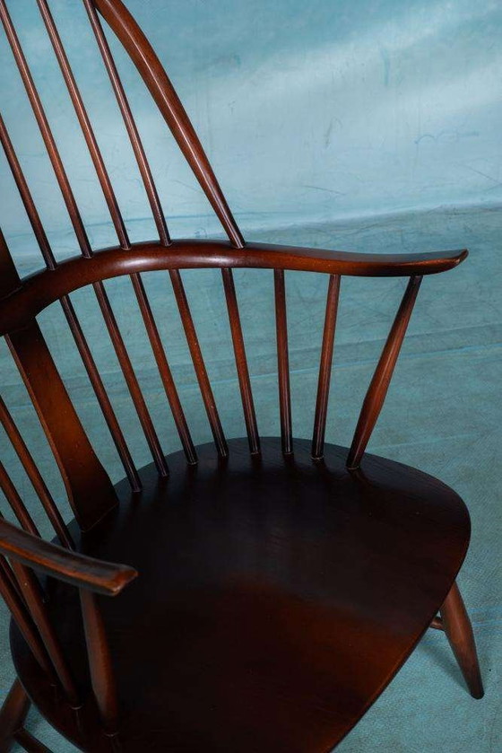 Image 1 of Ercol Kaminsimsessel Modell 472 1960er Jahre Buche