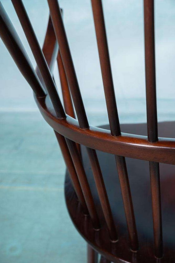 Image 1 of Ercol Kaminsimsessel Modell 472 1960er Jahre Buche