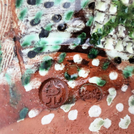 Image 1 of Keramikvase "Graffiti Jazz" von Basile, 1990