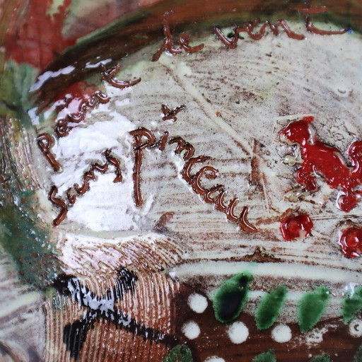 Keramikvase "Graffiti Jazz" von Basile, 1990