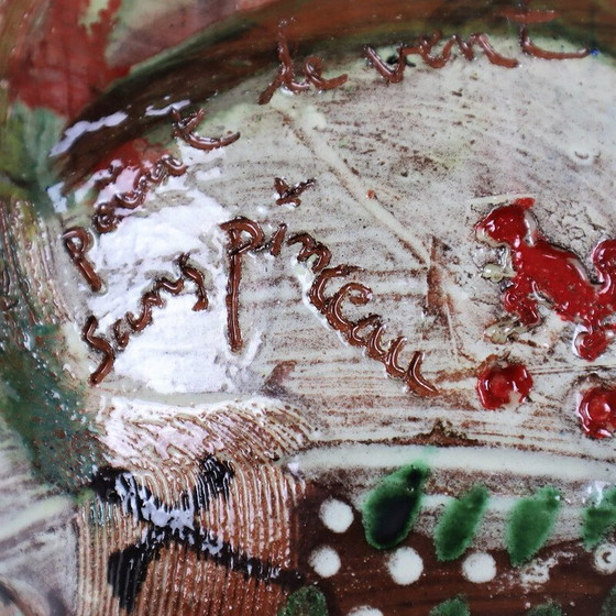 Image 1 of Keramikvase "Graffiti Jazz" von Basile, 1990