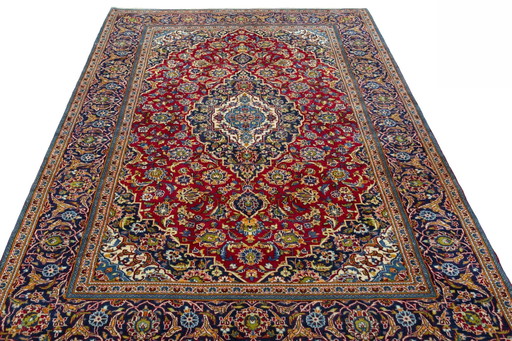 Handgeknüpfter Roter Keshan Orientteppich – 298 X 196 Cm