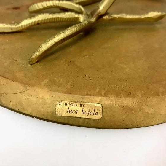 Image 1 of Luca Sculpture Messing und Glas eines „Reihers“