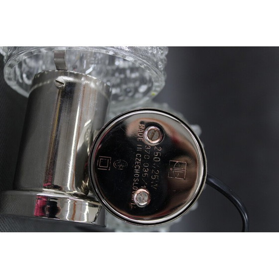 Image 1 of Paar alte Tischlampen aus Glas von Kamenicky Senov, Tschechoslowakei 1970