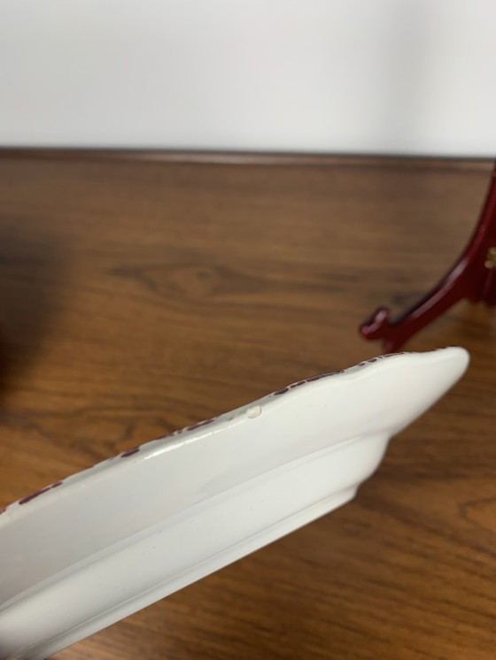 Image 1 of 6er-Set englische flache Teller, rote Töne