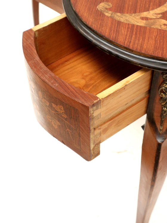 Image 1 of Louis Xv Nierenförmige Anrichte / Beistelltisch im Stil von Jean François Oeben aus dem 19.