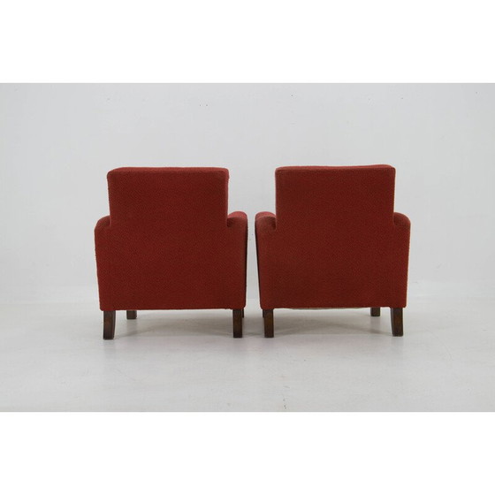 Image 1 of Paar Vintage Art Deco Stoffsessel von Halabala für UP Zavody, 1930