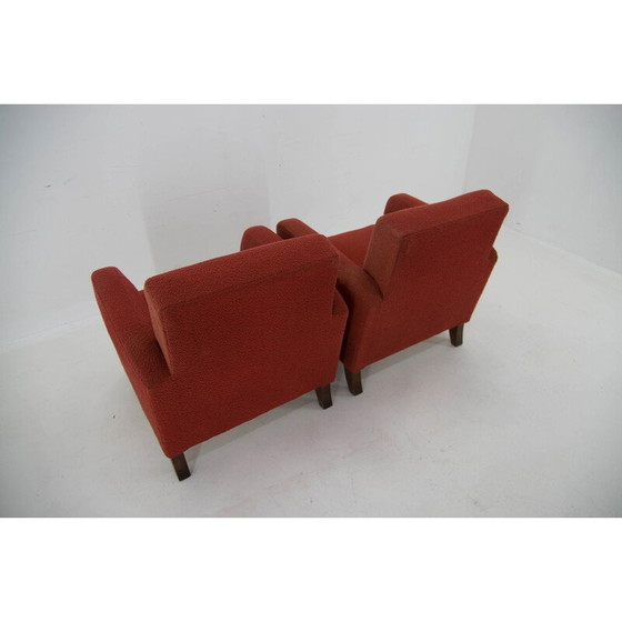 Image 1 of Paar Vintage Art Deco Stoffsessel von Halabala für UP Zavody, 1930
