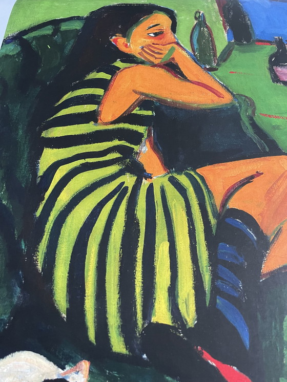 Image 1 of Ernst Ludwig Kirchner (1880-1938), Artistin, 1910, Original-Ausstellungsplakat Schweden, Copyright Ernst Ludwig Kirchner,