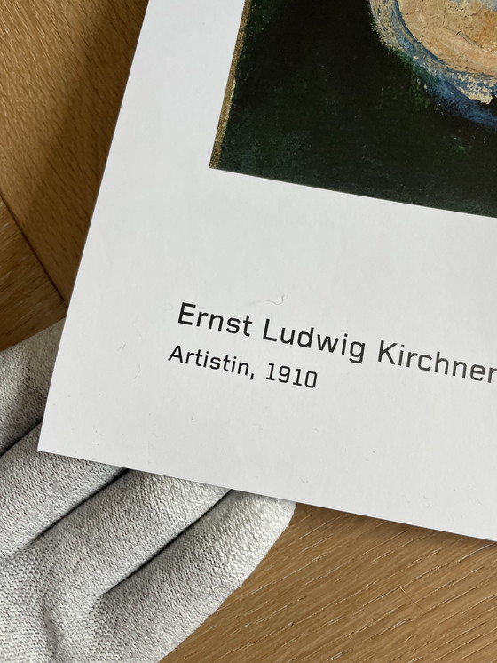 Image 1 of Ernst Ludwig Kirchner (1880-1938), Artistin, 1910, Original-Ausstellungsplakat Schweden, Copyright Ernst Ludwig Kirchner,