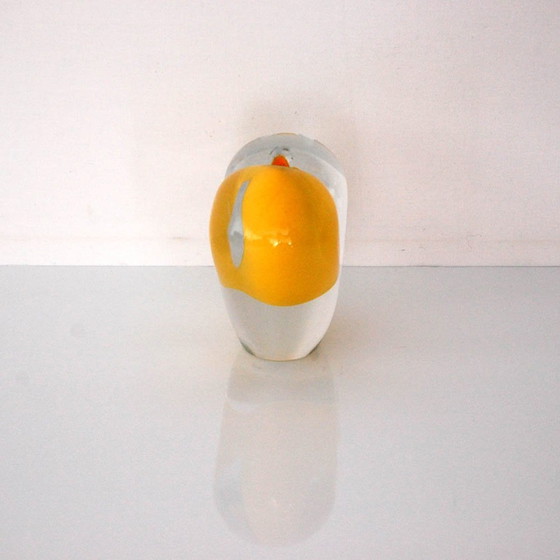 Image 1 of Herz aus Glas | Warmes Gelb und Kristall