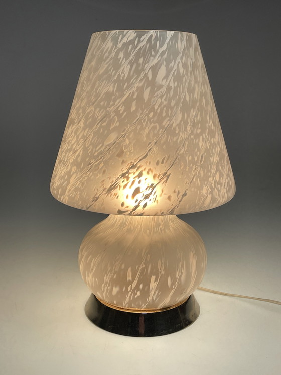 Image 1 of Murano Pilz/Tischlampe, Italien 1970'S