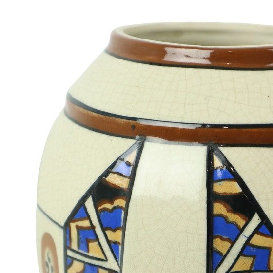 Image 1 of Polychrome Art Deco Vase Amc