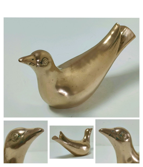Image 1 of Vogel Taube Messing 70er Jahre