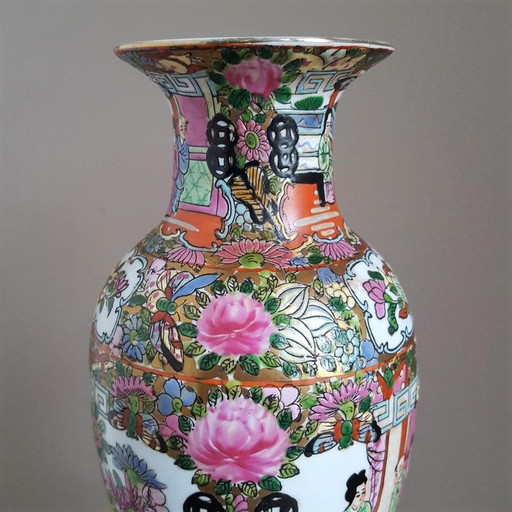 Antike chinesische Famille Rose Vase