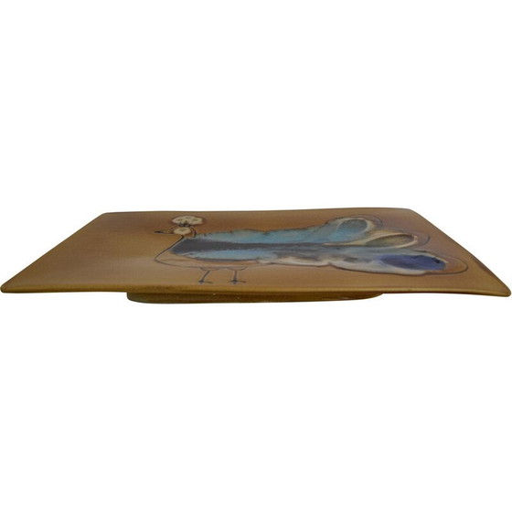 Image 1 of Mid-Century Vogel Wand Keramik, Tschechoslowakei 1950er Jahre