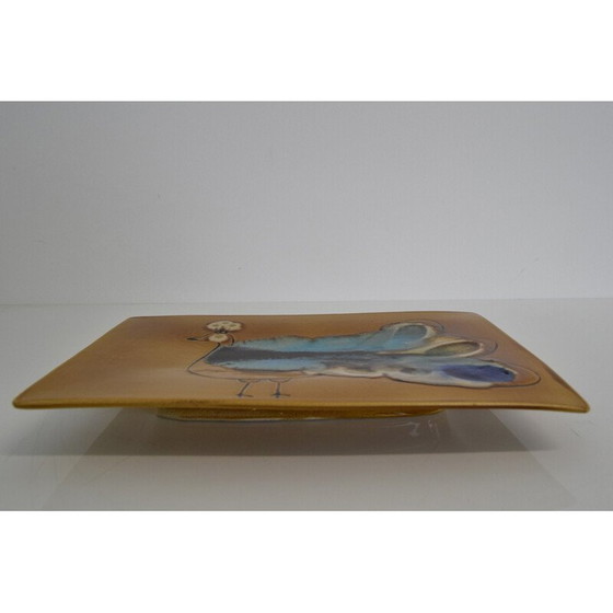 Image 1 of Mid-Century Vogel Wand Keramik, Tschechoslowakei 1950er Jahre