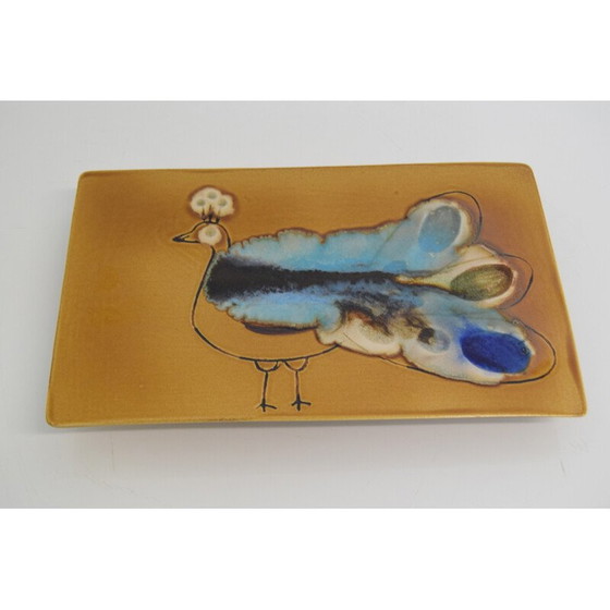 Image 1 of Mid-Century Vogel Wand Keramik, Tschechoslowakei 1950er Jahre