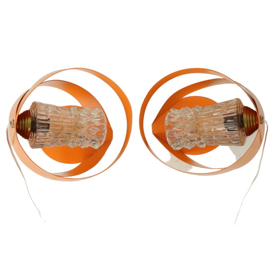 Image 1 of Abstrakte orangefarbene Tischlampen