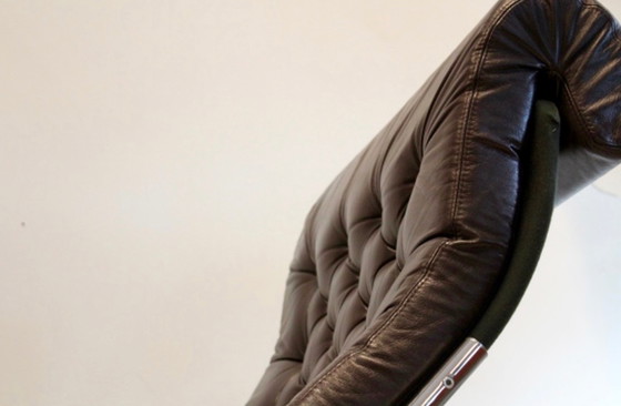 Image 1 of Paar Noboru Nakamura 'Bore' Leder-Lounge-Stühle