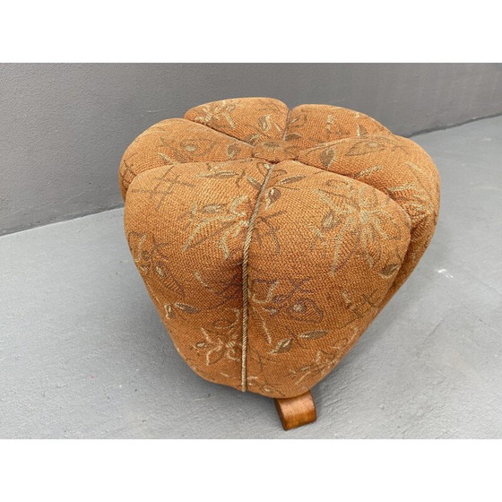 Image 1 of Art Deco-Pouffe von Jindřich Halabala, Tschechoslowakei 1950er Jahre