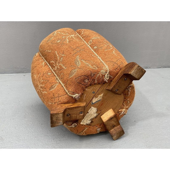 Image 1 of Art Deco-Pouffe von Jindřich Halabala, Tschechoslowakei 1950er Jahre