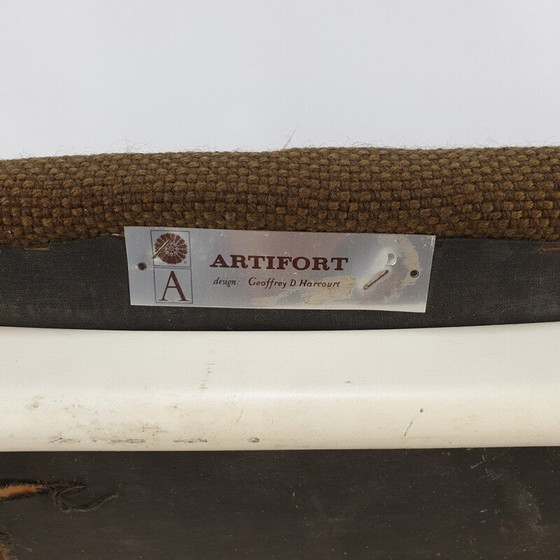 Image 1 of Paar Vintage-Sessel mit braunem Stoff für Artifort, 1960