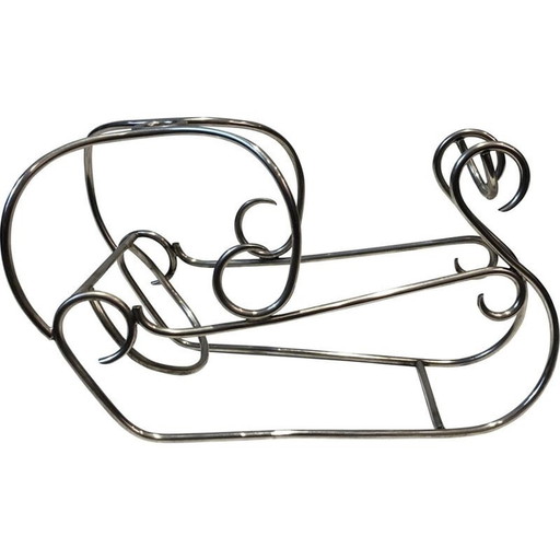 Versilberter Flaschenhalter Vintage, Frankreich 1930