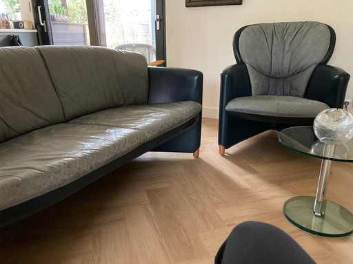 Leolux Excalibur Sessel und 2,5-Sitzer Sofa