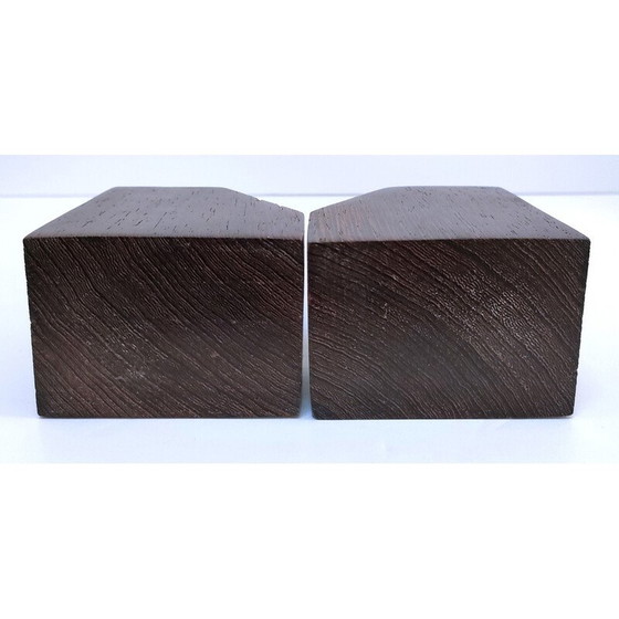 Image 1 of Paar Buchstützen aus Holz in Form eines Elefanten, 1960