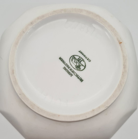 Image 1 of HUTSCHENREUTHER Biskuitporzellan ARCHAIS Vase TRIO Heinrich FUCHS Op Art Retro