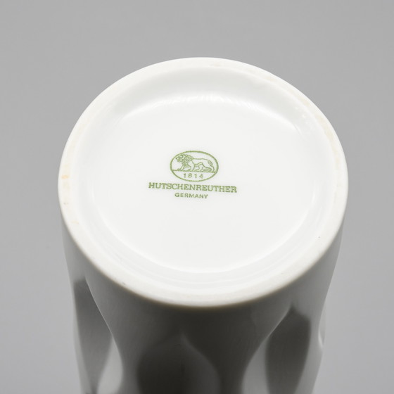Image 1 of HUTSCHENREUTHER Biskuitporzellan ARCHAIS Vase TRIO Heinrich FUCHS Op Art Retro