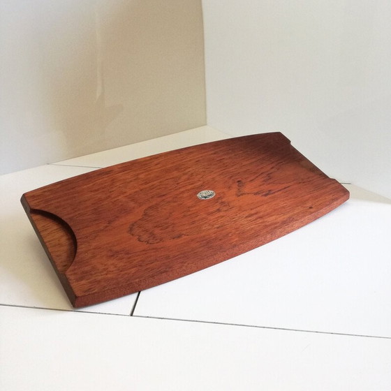 Image 1 of Vintage-Untersetzer aus Teakholz und Keramik von Wyncraft, 1970