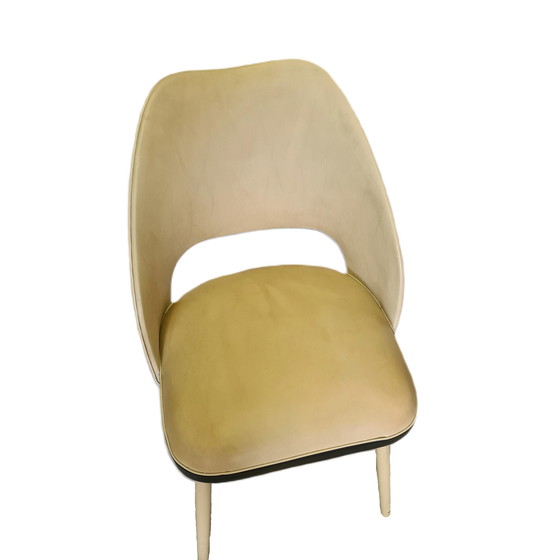 Image 1 of Thonet-Stuhl mit Skai-Polsterung, 1950er Jahre